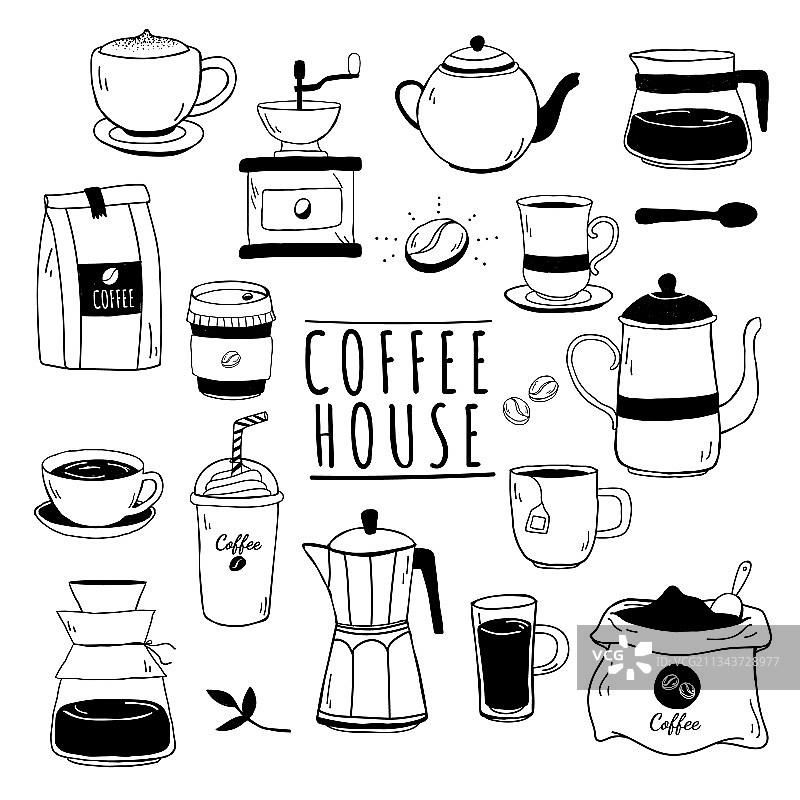 咖啡馆图案图片素材