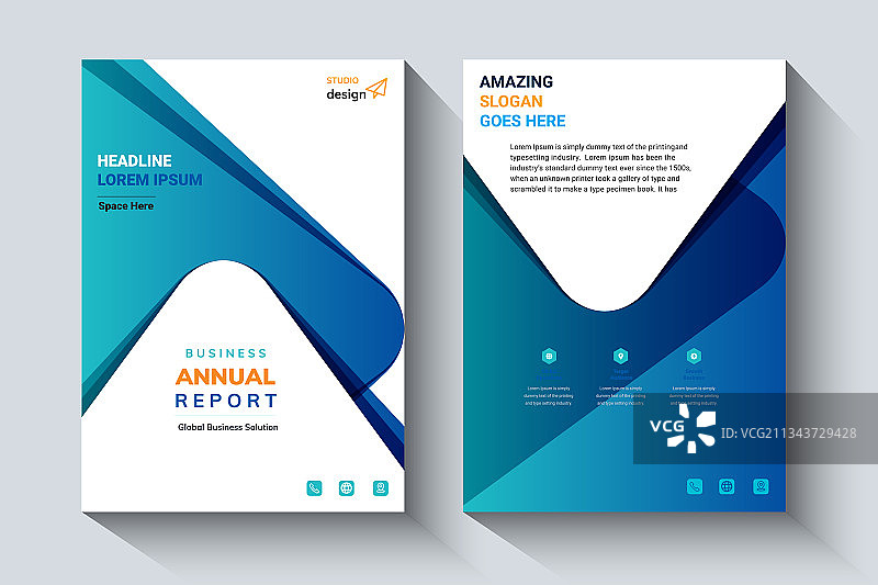 年度报告设计版式传单模板图片素材
