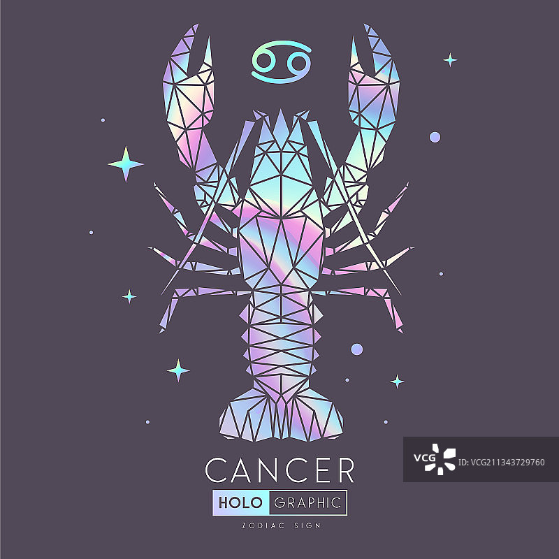 占星巨蟹座卡片图片素材