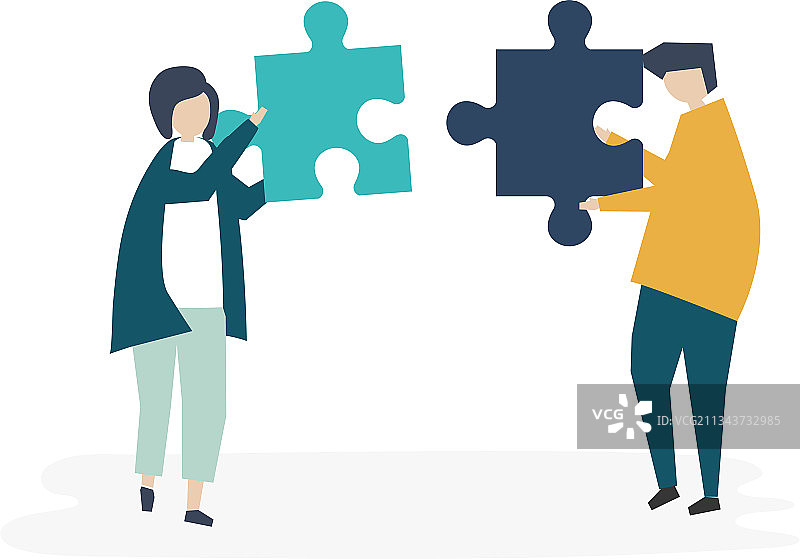 灵魂伴侣拼合拼图图片素材