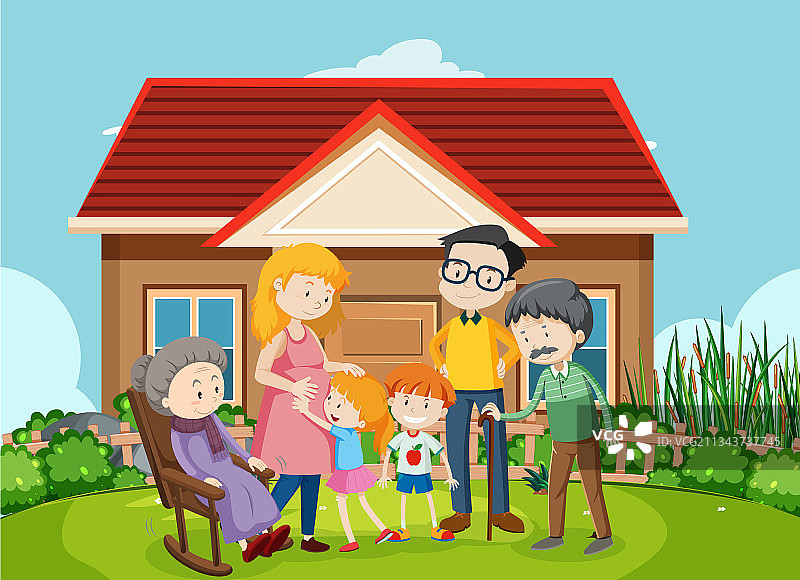 家庭户外场景图片素材