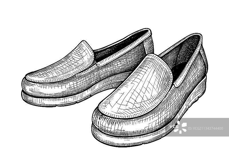 靴子鞋子素描9图片素材