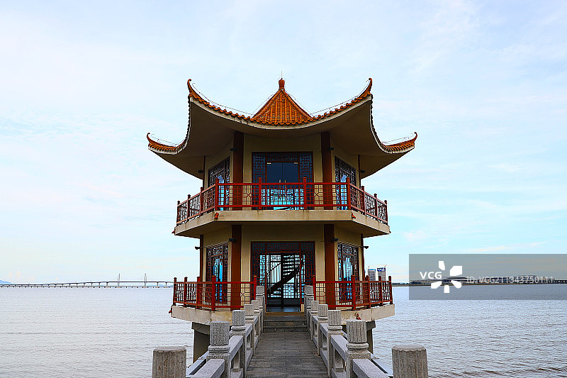 海边观景亭图片素材