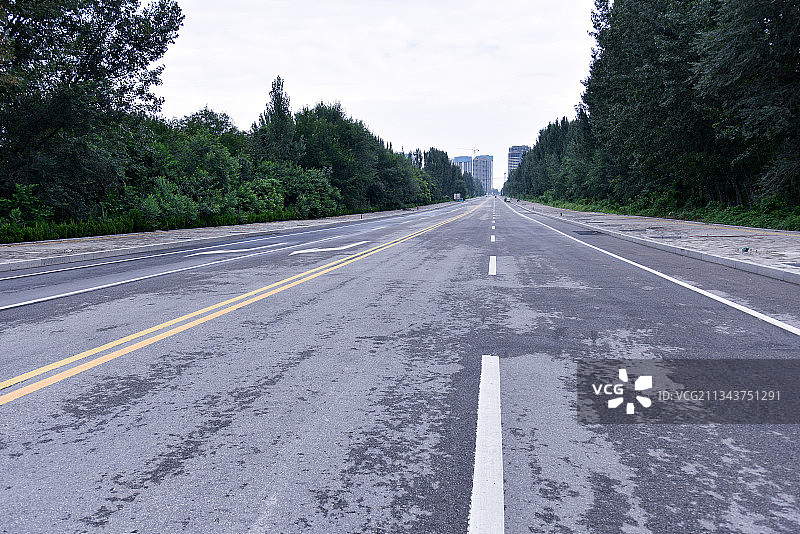 新的社区公路建设中图片素材