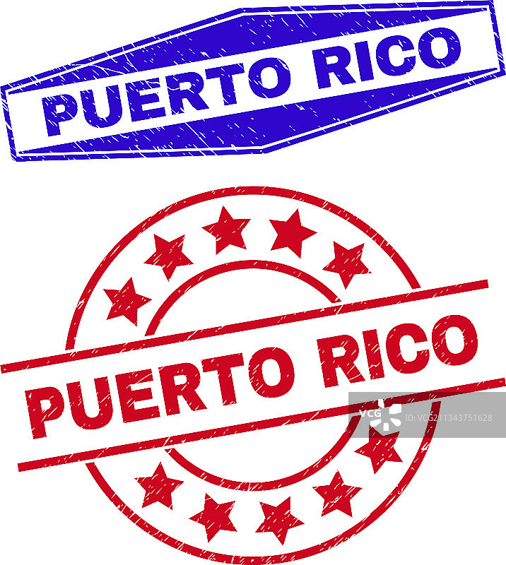 波多黎各圆形腐蚀水印图片素材