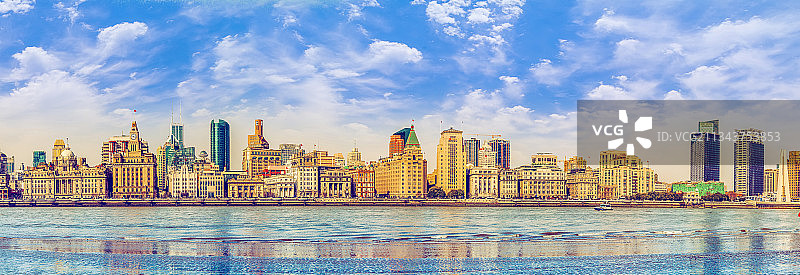 上海外滩欧式建筑景观天际线图片素材