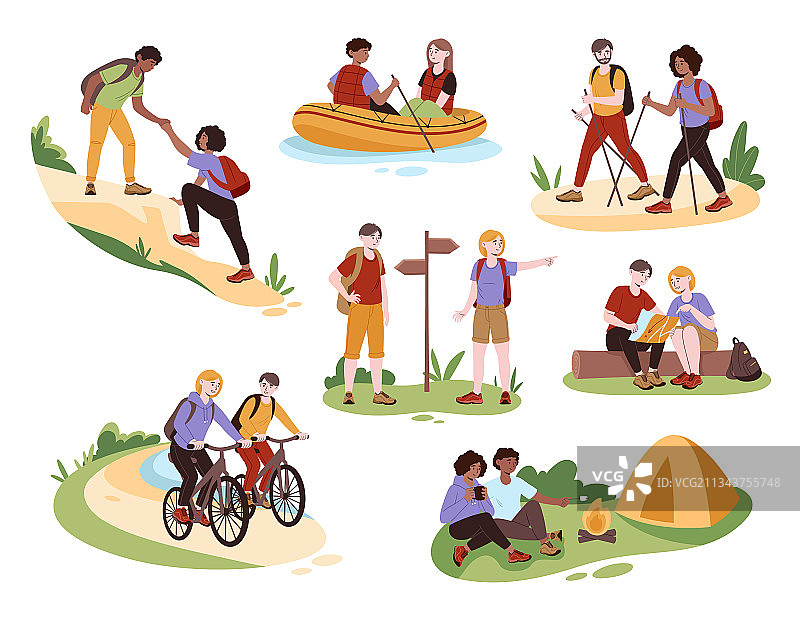 旅行的积极生活方式和户外活动图片素材