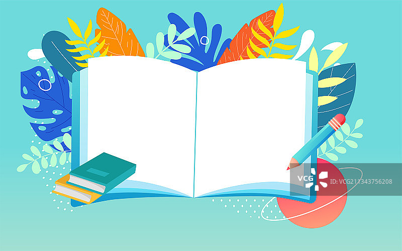 开学季海报教师节人物阅读在线教育创意插画图片素材