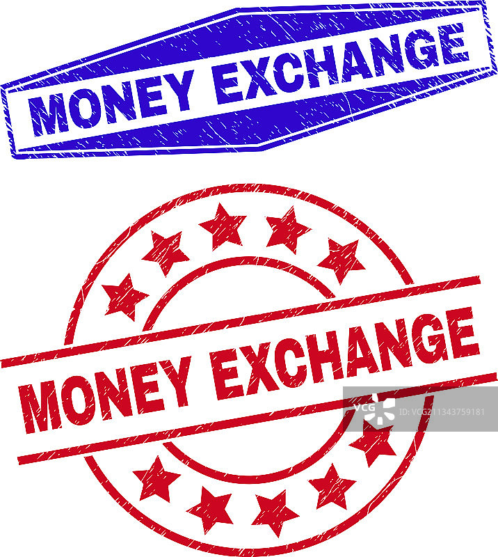 货币兑换圆形印章图片素材