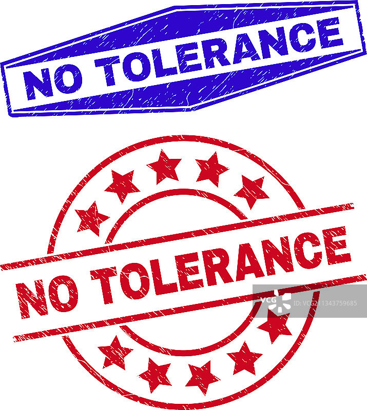 圆形零容忍腐蚀印章图片素材