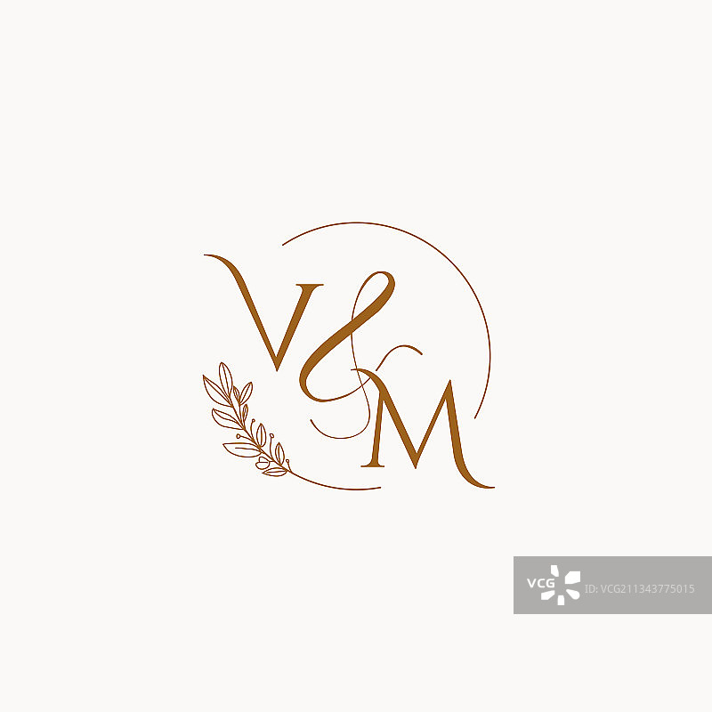 VM婚礼首字母组合标志图片素材