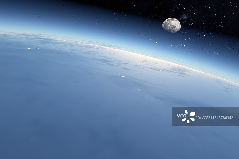 地球，月球，太空图片素材