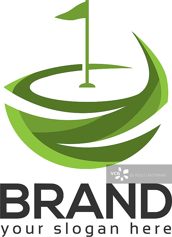 高尔夫球场运动logo模板图片素材