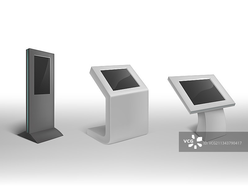 3D逼真数字信息亭图片素材