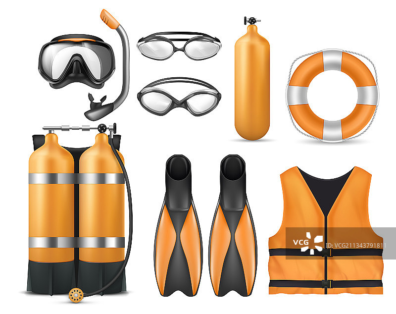 潜水设备套装图片素材