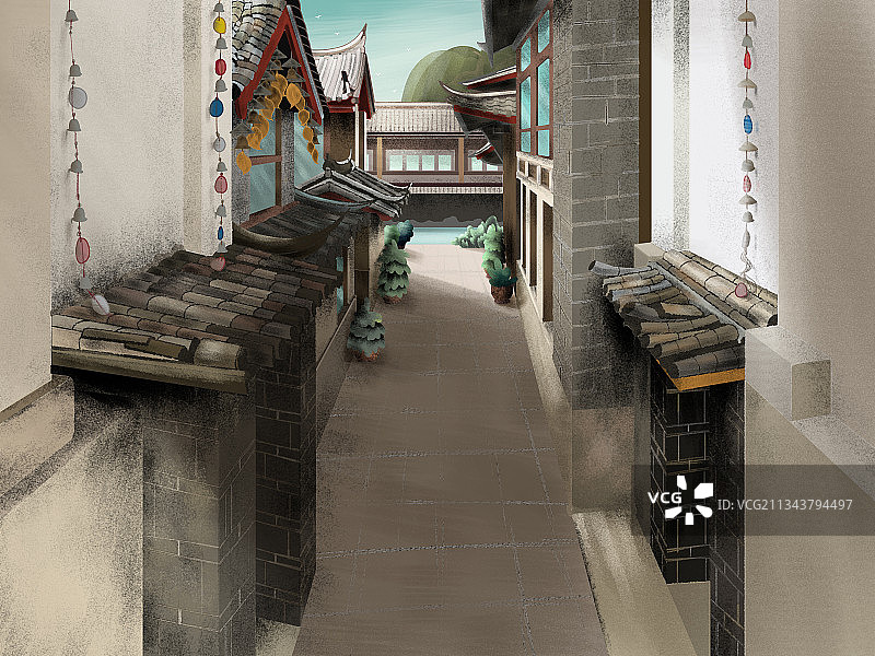 丽江,大理,古城,旅游,建筑,复古图片素材