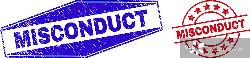 圆形和六边形的不当行为不洁徽章图片素材