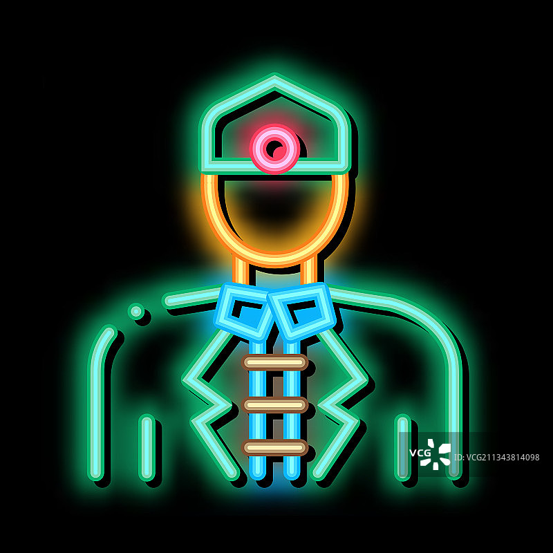 马来西亚男子霓虹灯发光图标图片素材