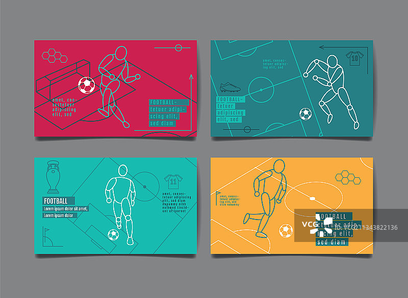 足球锦标赛运动布局设计图片素材