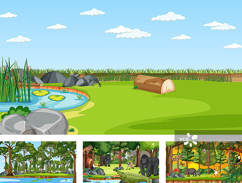 自然风光横版场景合集图片素材