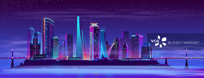 人造岛屿上的未来城市背景图片素材