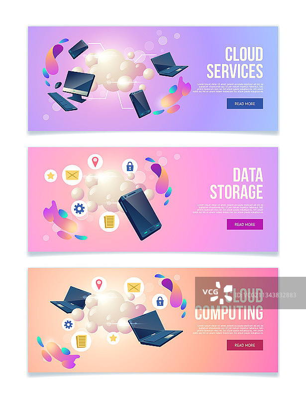 企业托管服务网站banner集图片素材