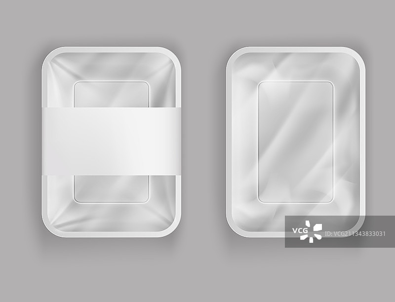 逼真3D塑料食物容器图片素材