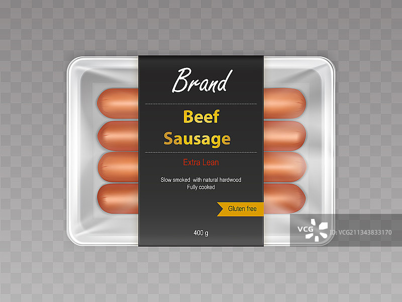 真空包装牛肉香肠图片素材