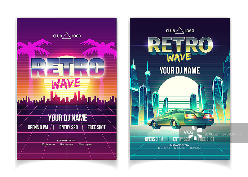 复古潮流音乐演出宣传单模板图片素材