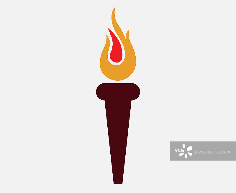 火炬图标火焰抽象集合图片素材
