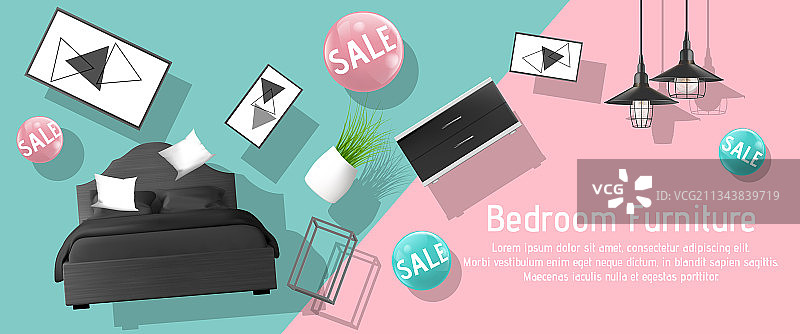卧室家具促销广告海报图片素材