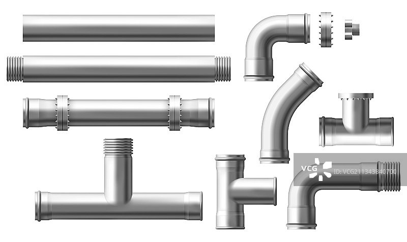 逼真的钢管螺栓连接器图片素材