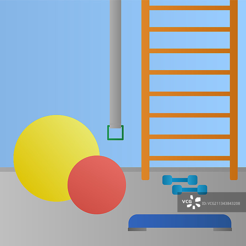 带有运动器材的理疗室图片素材