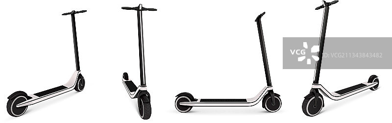 电动滑板车单色合集图片素材