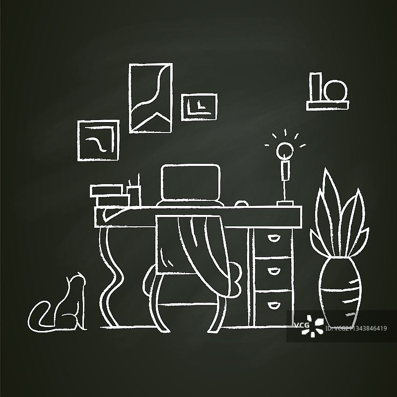 工作室粉笔图标图片素材