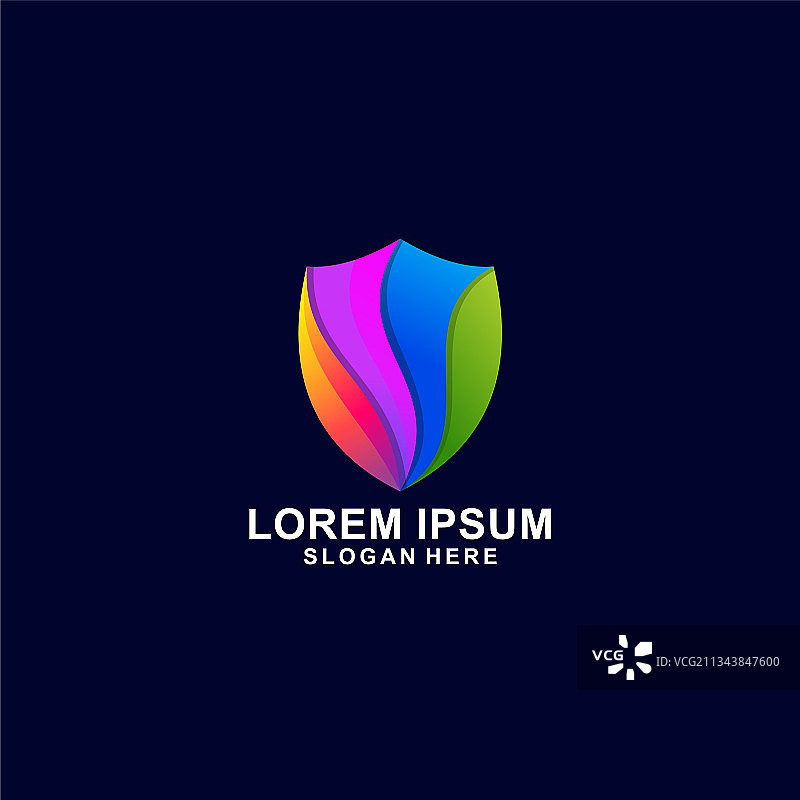 彩色盾牌Logo模板图片素材