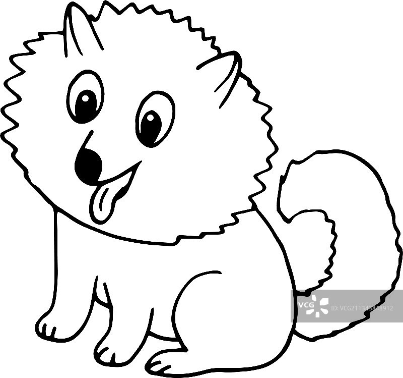 手绘斯堪的纳维亚风狗图标图片素材