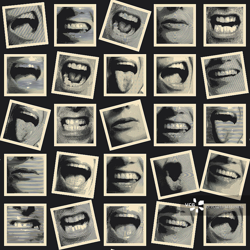 人类嘴唇无缝图案图片素材