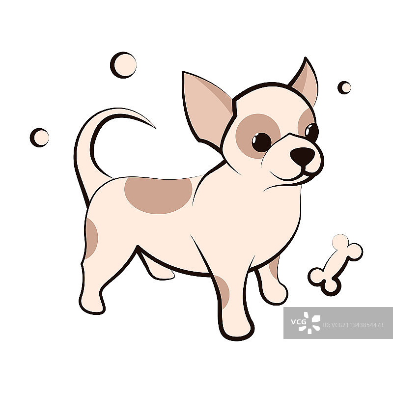 卡通可爱吉娃娃图标图片素材