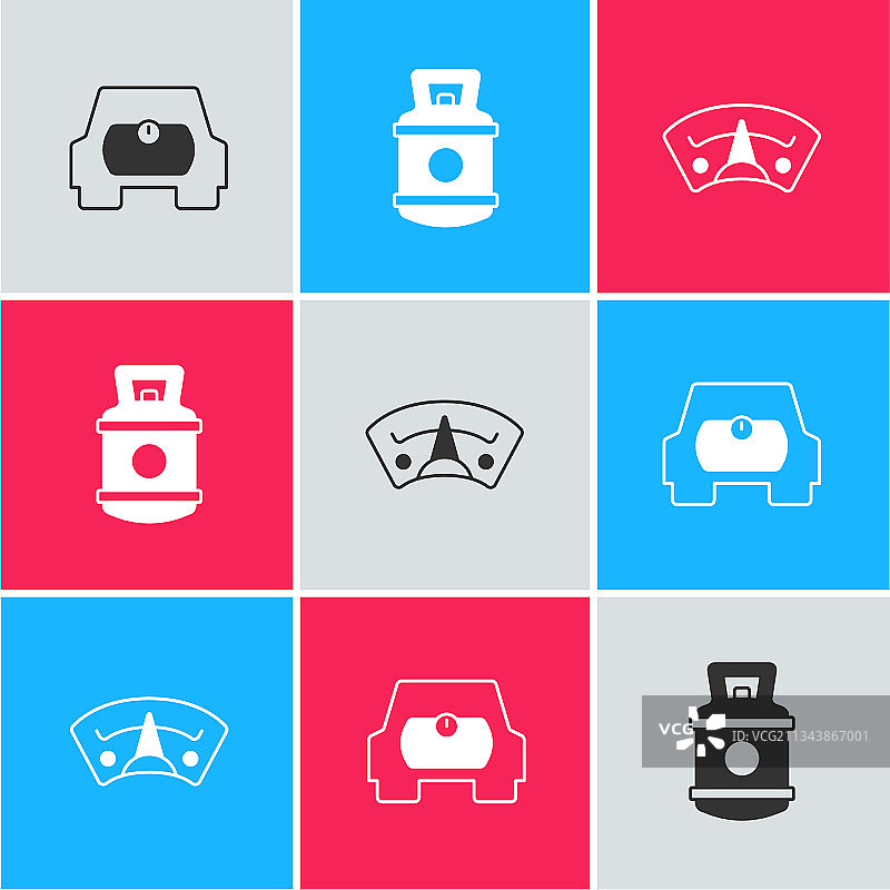 车辆液化石油气和发动机燃气罐图片素材