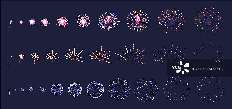 逼真的烟花动画素材图片素材