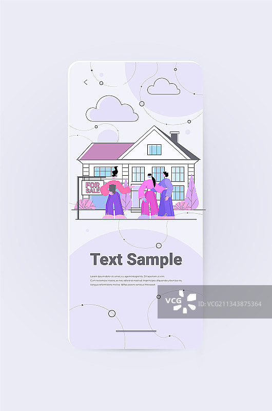 房地产经纪人展示美丽的乡村别墅图片素材