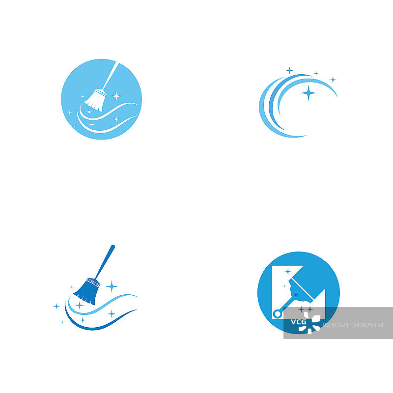 清洁标志和符号插图图片素材