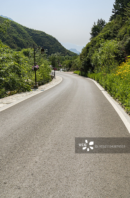 中国河北省石家庄市灵寿县漫山花溪图片素材