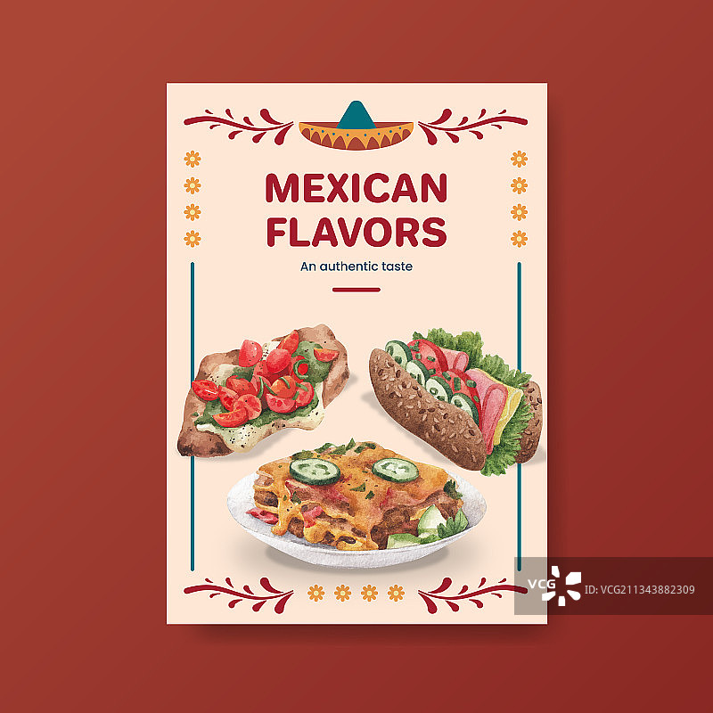 墨西哥美食概念设计海报模板图片素材