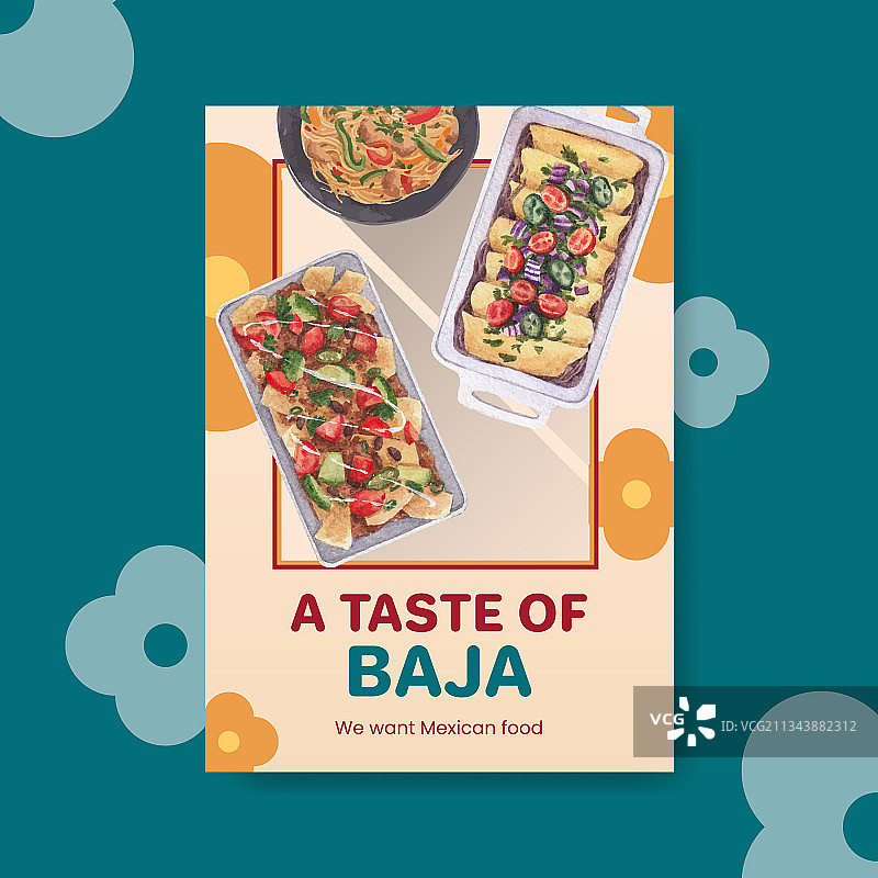 墨西哥美食概念设计海报模板图片素材