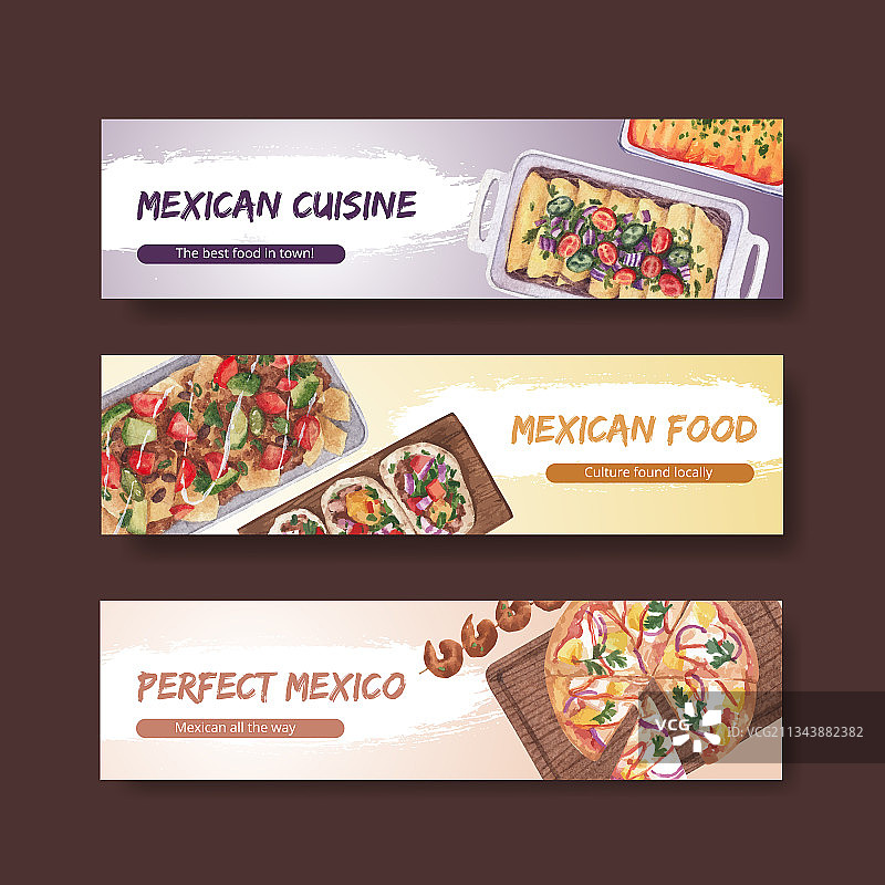 墨西哥美食概念banner模板设计图片素材