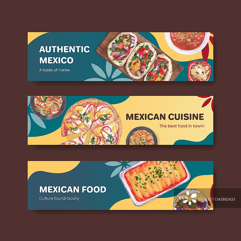墨西哥美食概念banner模板设计图片素材