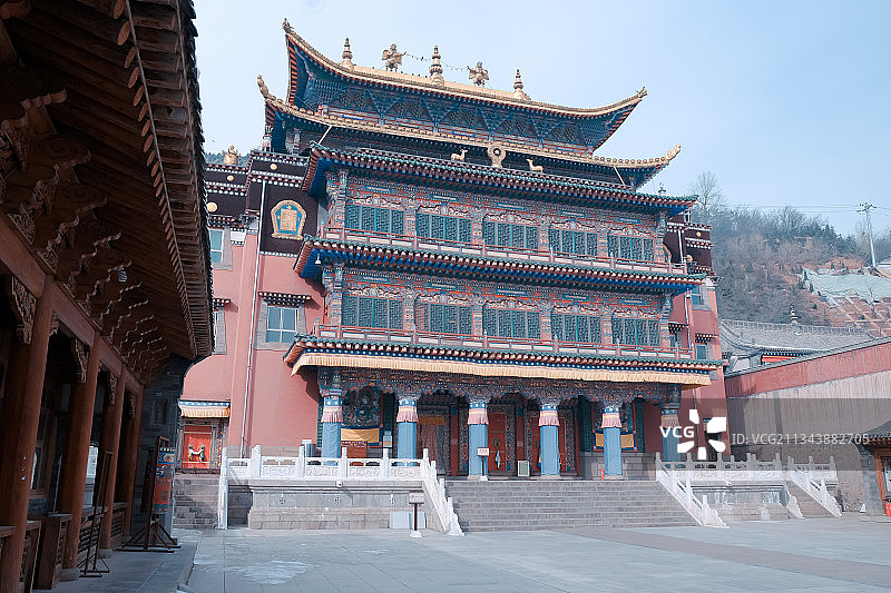 塔尔寺藏经楼图片素材