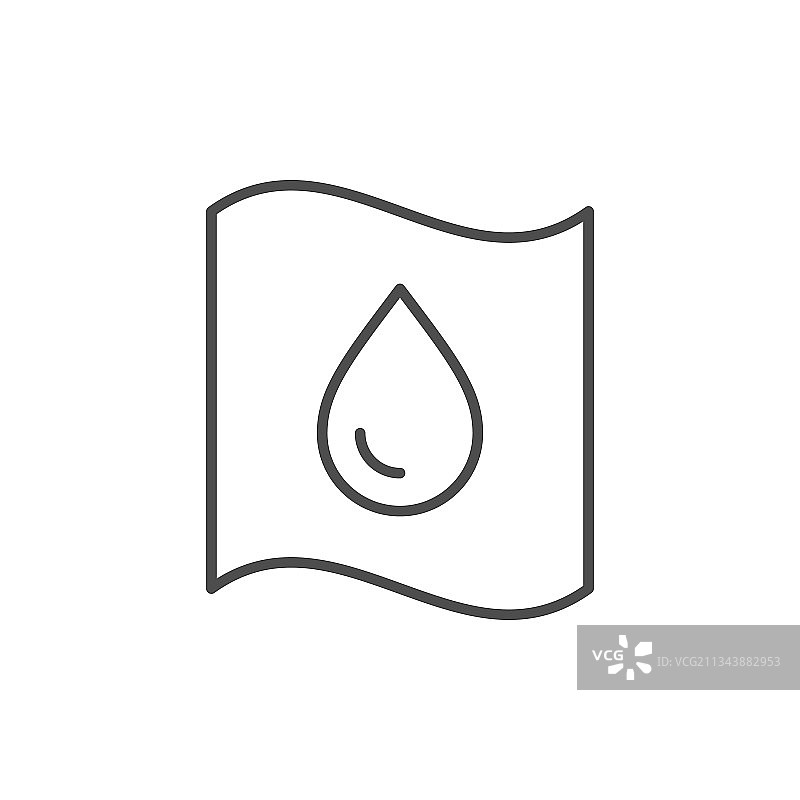 水滴材料线条轮廓图标图片素材